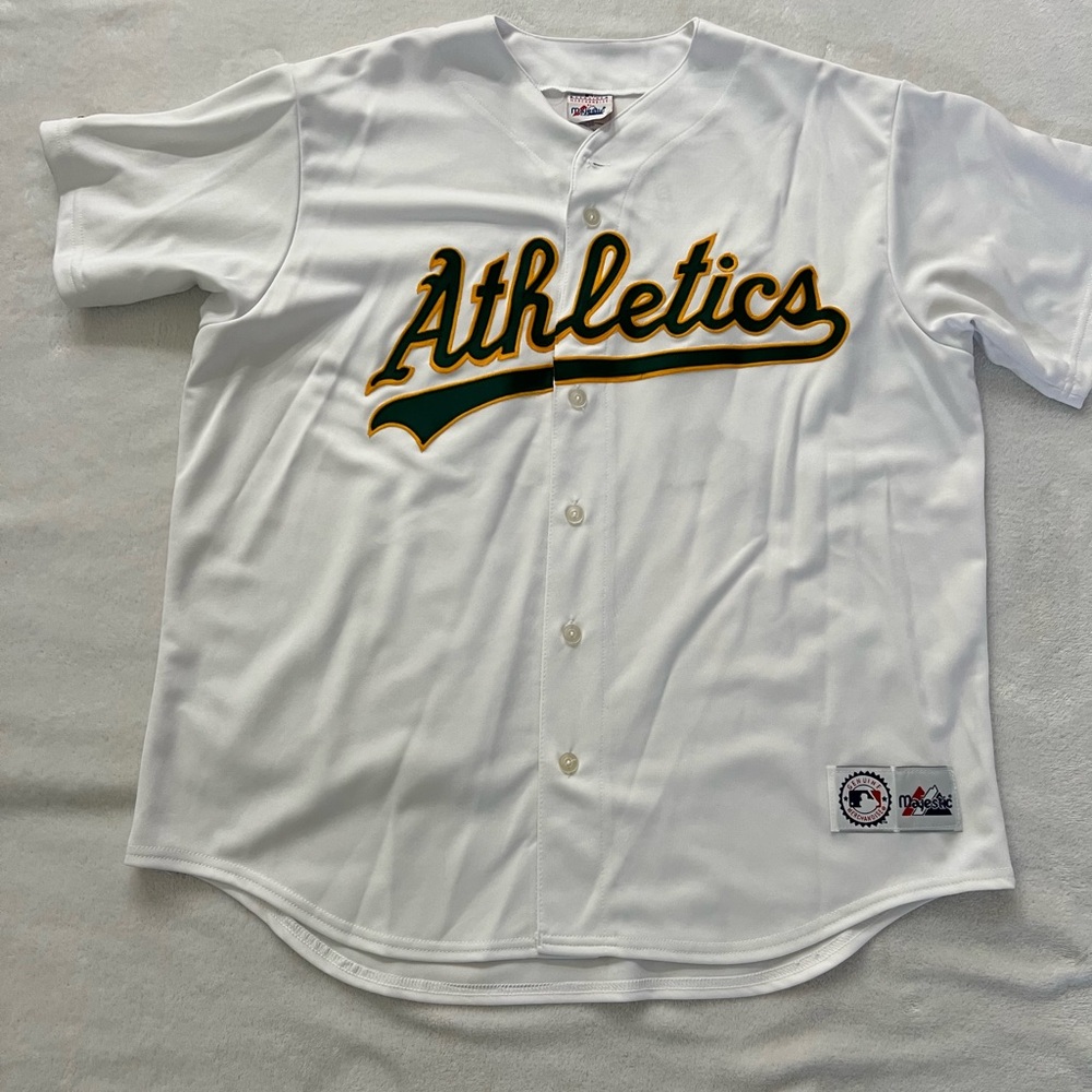 Vintage Barry Zito Majestic Oakland A's Baseball Jersey Size XL